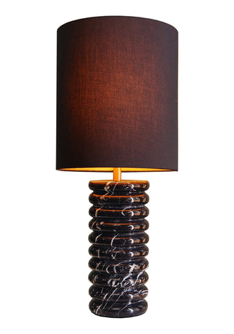 Marquina Black Table Lamp