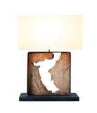 Wooden Landscape Table Lamp