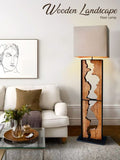 Wooden Landscape Table Lamp