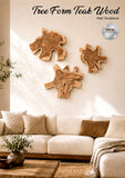 Teak Freeform Wall Decoration