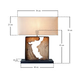 Wooden Landscape Table Lamp