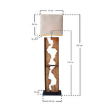 Wooden landscape floor lamp