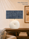 White Shell Ceramic Table Lamp