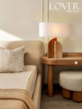 Lover Table Lamp with White Boucle