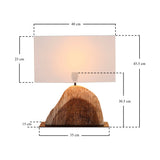 Acacia Wood Table Lamp